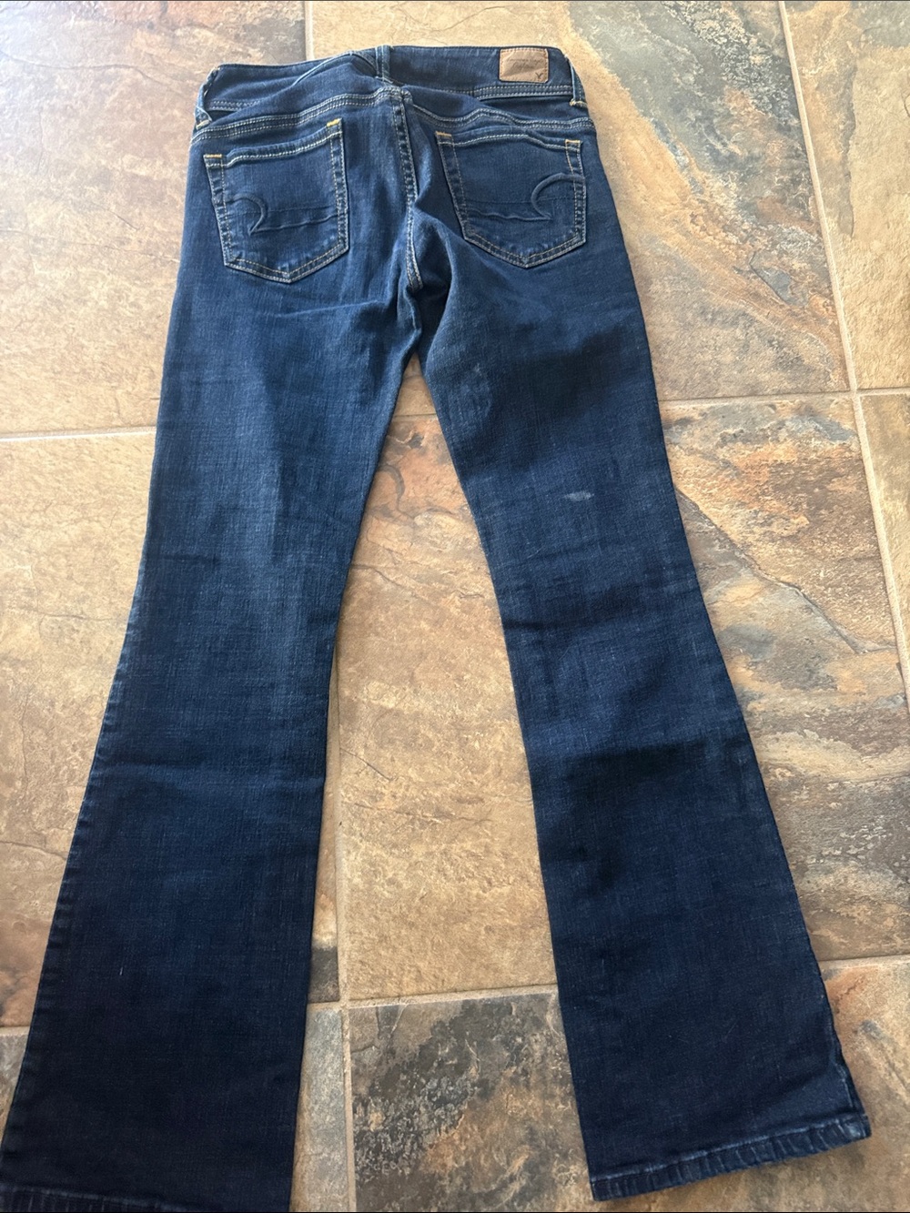 American Eagle Outfitters Dark Indigo Flare Jeans - Picture 5 of 5